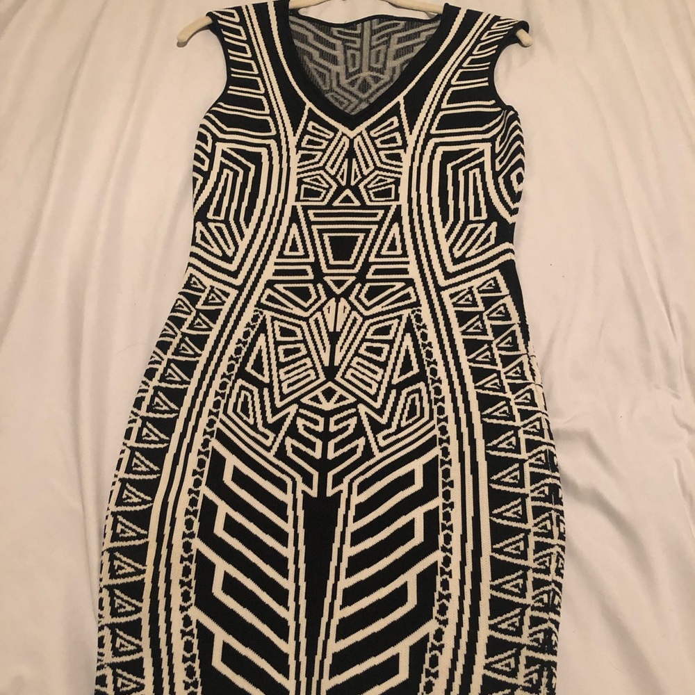 Graphic black and white dress for sale!